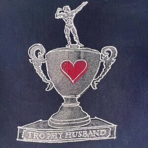 Ace of Hearts Trophy Husband Tee Shirt Size 2XL Black